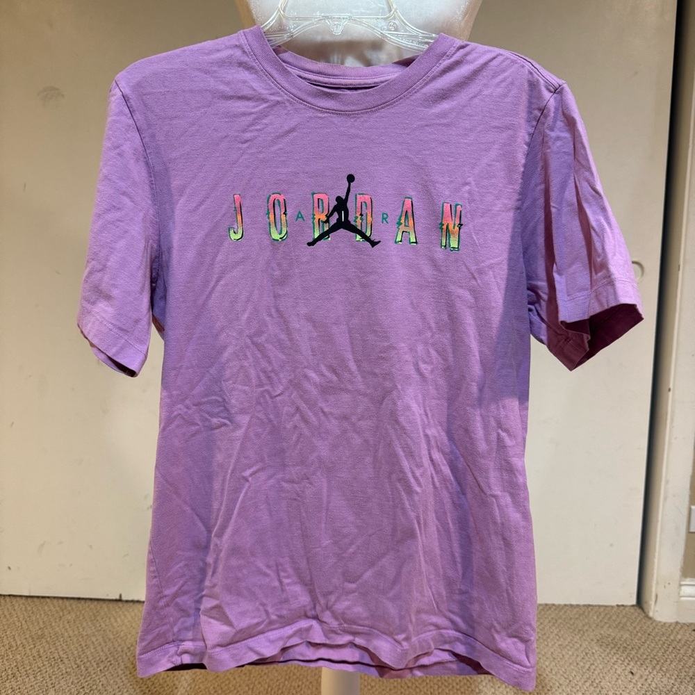 Air Jordan purple Tee with Logo